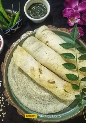 A picture of Bhagar & Urad Dal Dosa (Barnyard Millet Dosa).