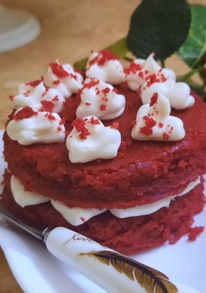 صورة لوصفة الكيكة المخملية الريد فيلفيت الشهية 🍰🍰