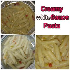 A picture of Creamy White Sauce Pasta.