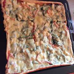 Una foto de Pizza vegetariana