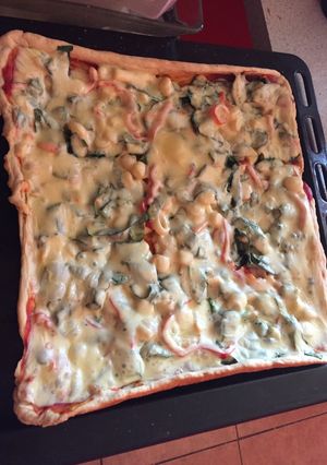 Una foto de Pizza vegetariana