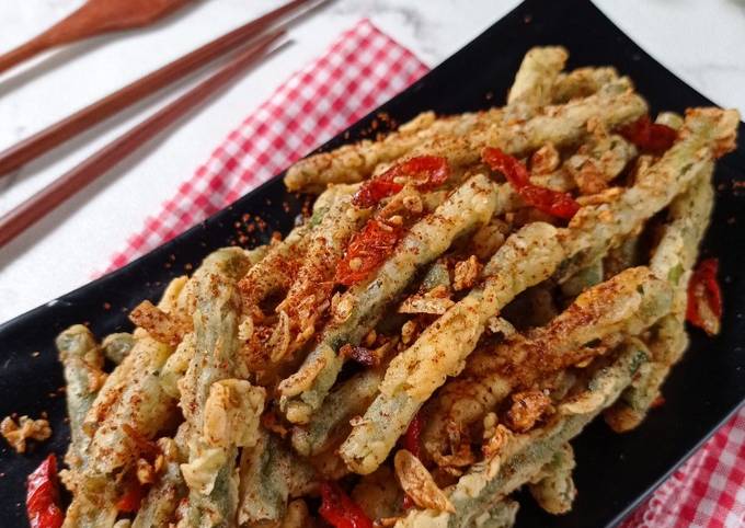 Resep Kacang panjang crispy cabe garam, Bikin Ngiler