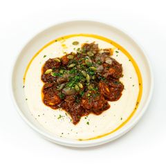 A picture of Chipotle Shrimp with Creamy Masa Polenta.