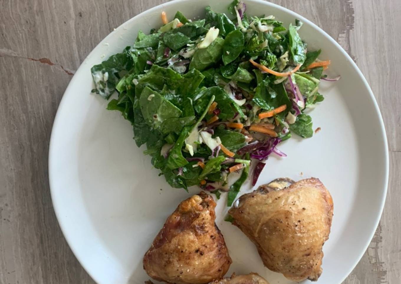 Healthy chicken and salad