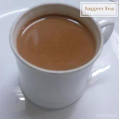 A picture of Jaggery Tea/Gur Wali Chai.