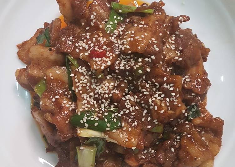 Recipe of Speedy Spicy Pork Bulgogi