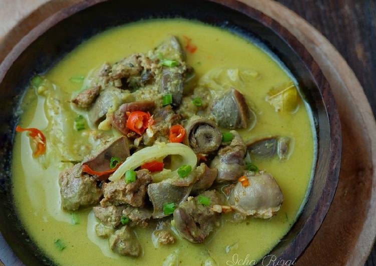 Resep Ati Ampela Asam Santan, Enak