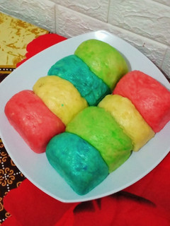 Foto resep Roti Sobek Kukus Pelangi