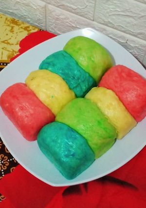 Foto resep Roti Sobek Kukus Pelangi