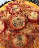 Napolitana de jamón, queso y tomates