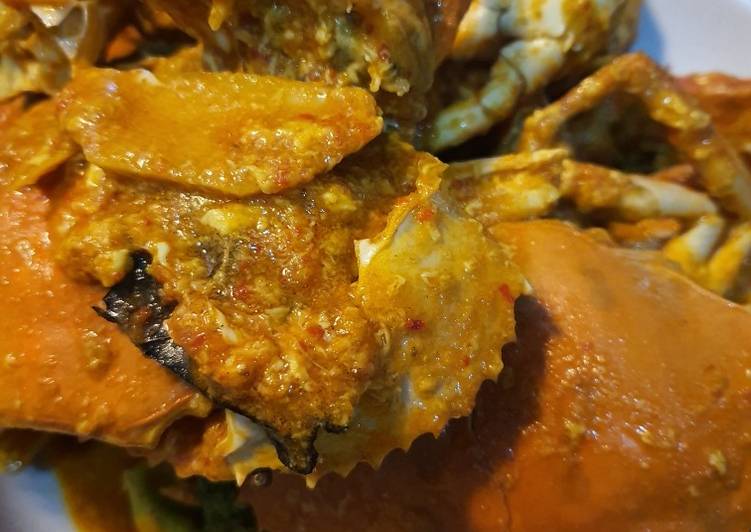 Cara Gampang Menyiapkan Kepiting saos padang telur, Lezat Sekali