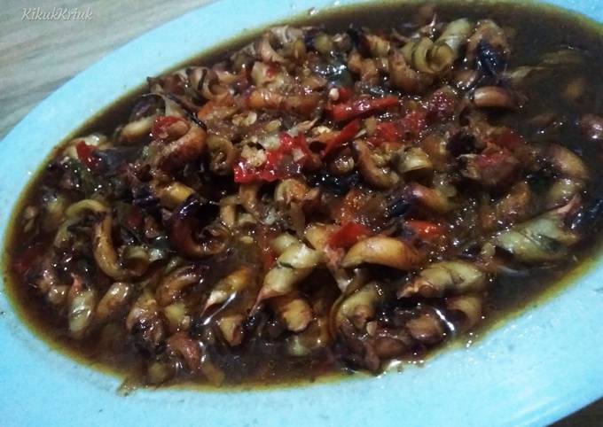 Resep Seafood gonggong pedas manis Resep Seafood gonggong pedas manis