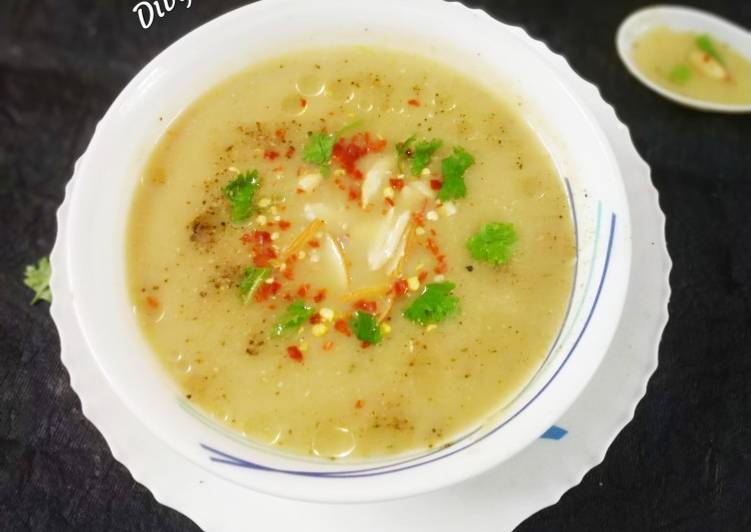 Almonds cauliflower rich creamy soup