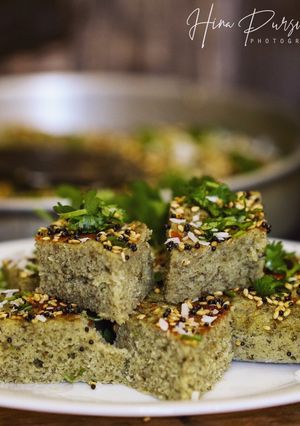 A picture of Moong Dal Dhokla.