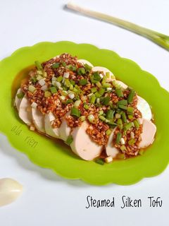 Foto resep Steamed Silken Tofu / Tahu Sutera Kukus