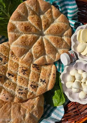 عکسی از دستور نان محلى ترکمنی