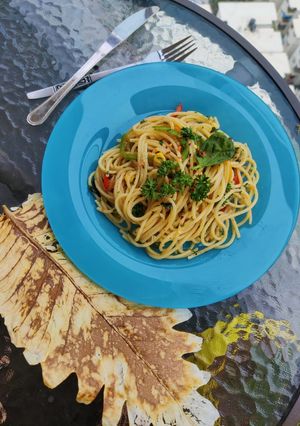 A picture of Spaghetti Aglio e Olio.