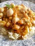 Chipirones rellenos con arroz blanco