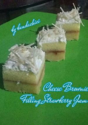 Foto resep Cheese Brownies Filling Strawberry Jam