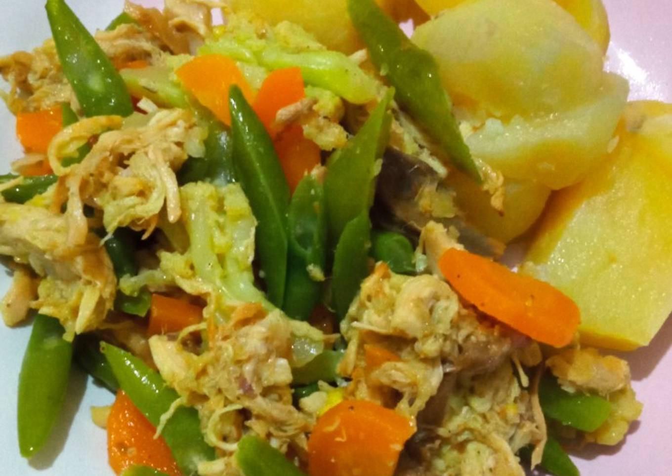 Tumis Sayuran dan Ayam