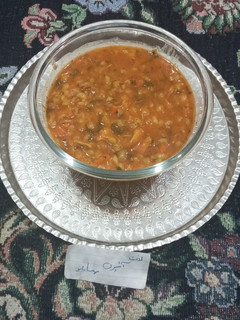 عکسی از دستور 🤤سوپ جوپرک و عدس😋