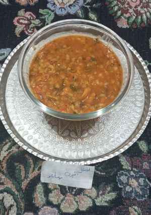 عکسی از دستور 🤤سوپ جوپرک و عدس😋