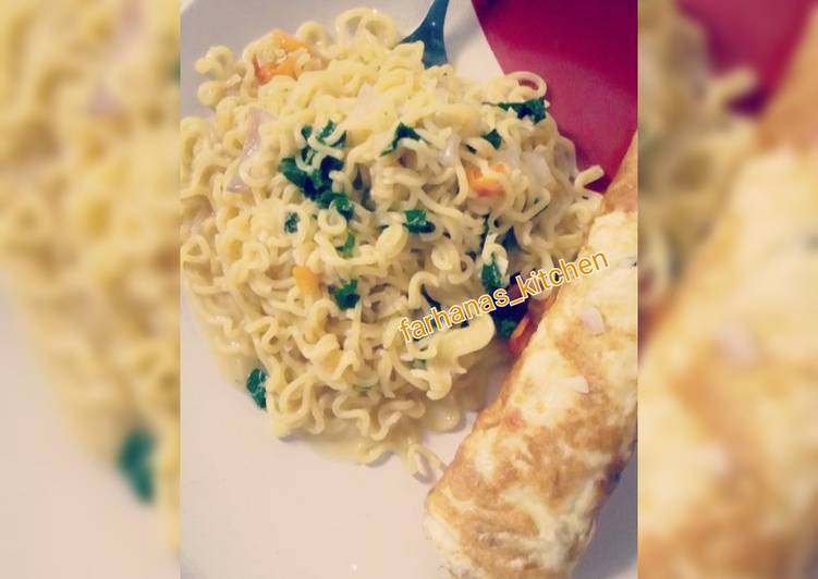 Recipe of Super Quick Homemade Noodles and ommelate