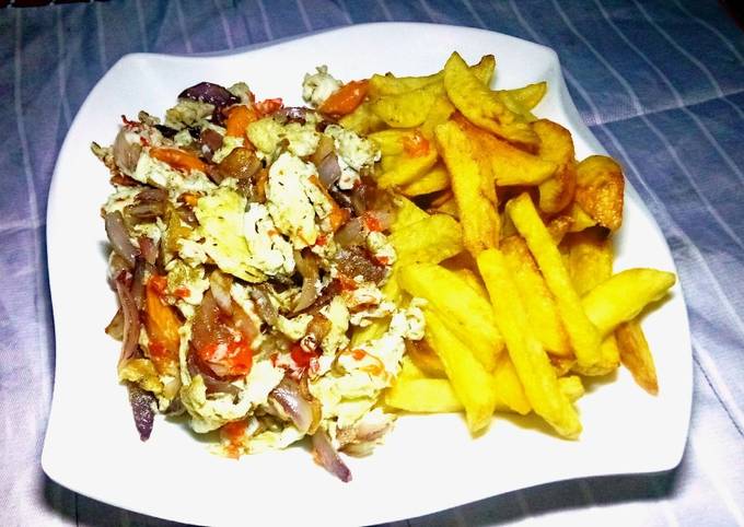 French Fries and Onions scrambled eggs