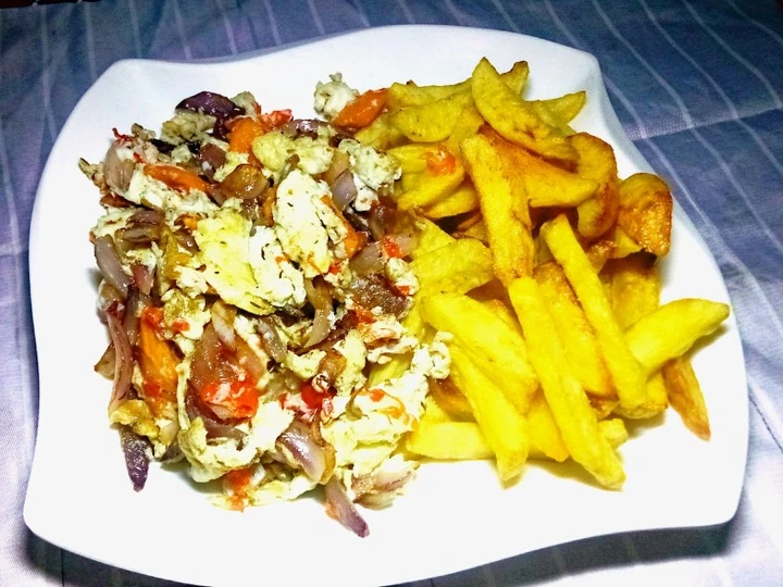 Recipe French Fries and Onions scrambled eggs the So Delicious Appealing