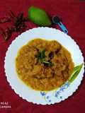 Rohu fish with raw mango