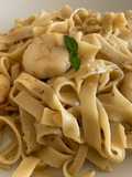 Pasta con callo de hacha y ajo