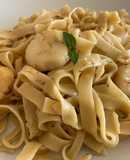 Pasta con callo de hacha y ajo