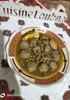 صورة لوصفة طاجين الكفتة بالجلبانة