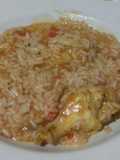 Alitas de pollo con arroz