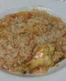 Alitas de pollo con arroz