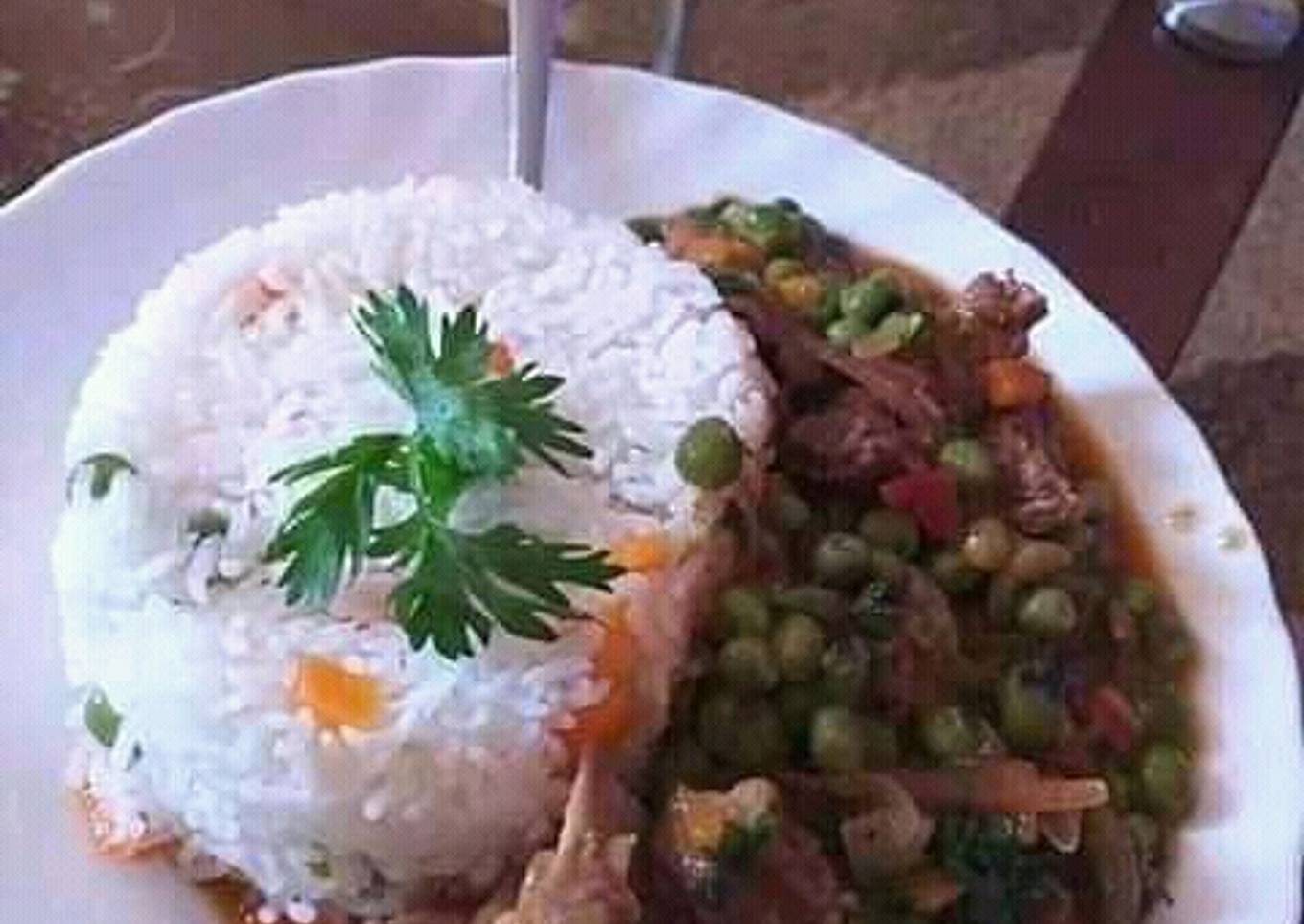 Coconut rice# theme challange