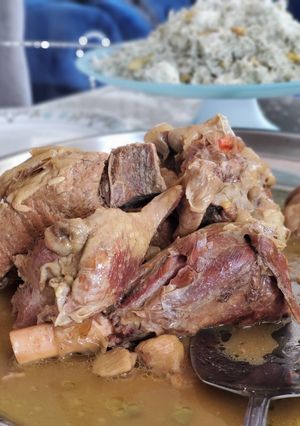 عکسی از دستور باقالی پلو و ماهیچه 😋