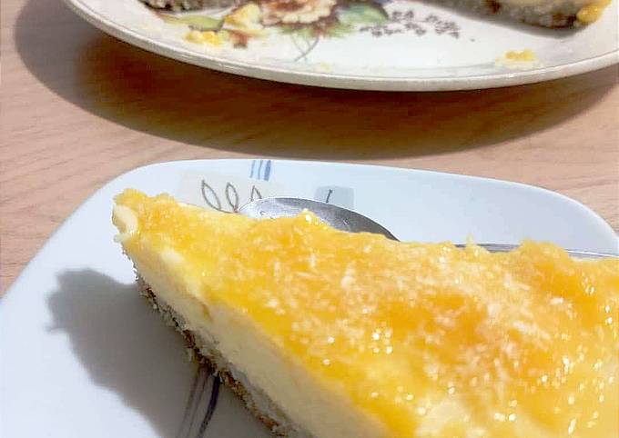 Cheesecake de durazno sin azúcar Receta de Mónica Eusebio - Cookpad