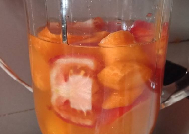 Resep Mix Juice (Tomat, jeruk, wortel), Menggugah Selera