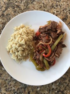 A picture of Beef Fajitas.