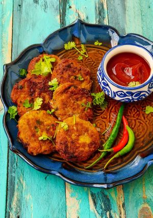 A picture of Jackfruit cutlet.