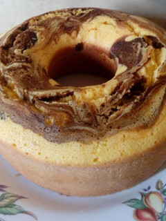 Foto resep Marble Pumpkin Cake (Marble bolu Labu Kuning)