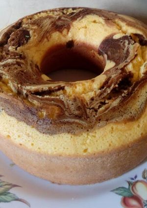 Foto resep Marble Pumpkin Cake (Marble bolu Labu Kuning)