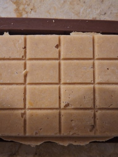 A picture of Chickpea boiled bar with peanut butter.