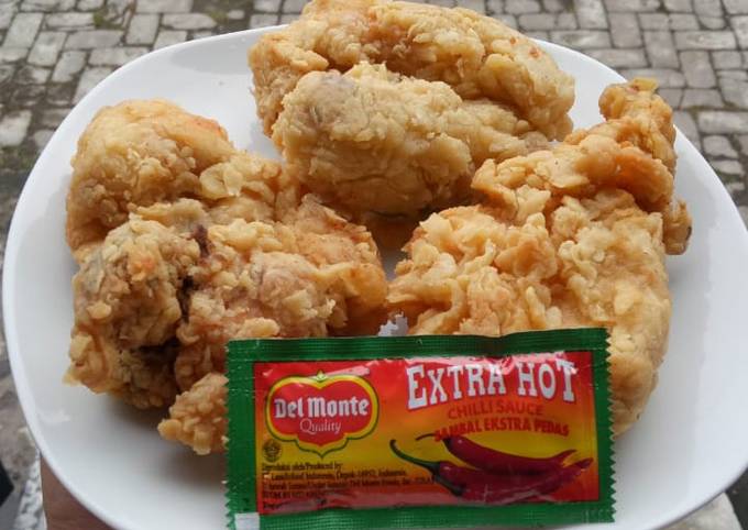 Ayam crispy sederhana namun tetap renyah empuk