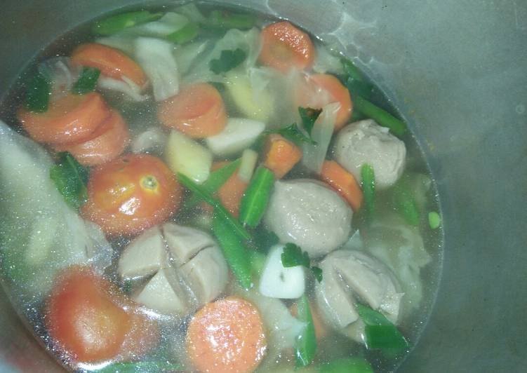 Sayur Soup Bakso Praktis #BikinRamadanBerkesan