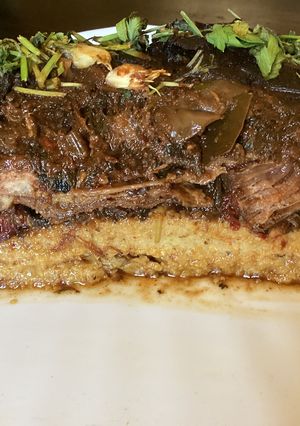 A picture of California Farm Crock Pot Osso Buco Beef Shank Dinner.
