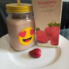 A picture of Strawvocado smoothie.