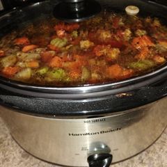 A picture of Beef roast crock pot.