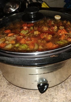 A picture of Beef roast crock pot.